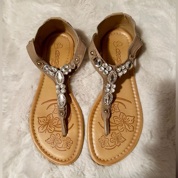 DbDk Fashion Crystal Women’s Flat Sandals - Picture 5 of 10